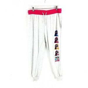 MTV Cream Pink XL‎ Sweatpants High Rise Drawstring Athleisure Pants 33/26.5
